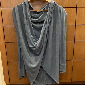 Lululemon cross front wrap sweater in light blue